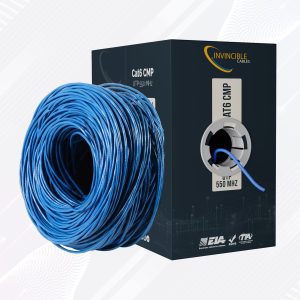 blue cable with a box on top