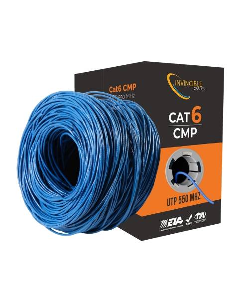 Cat6 plenum ethernet cable (Blue)