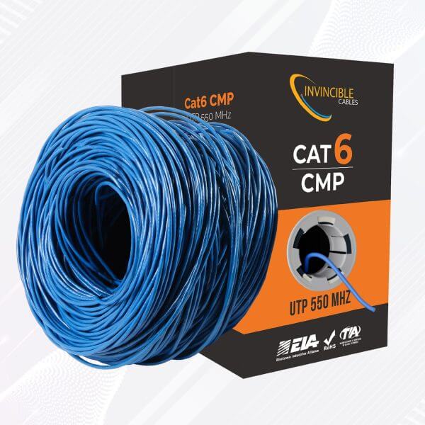 Cat6 plenum ethernet cable (Blue)